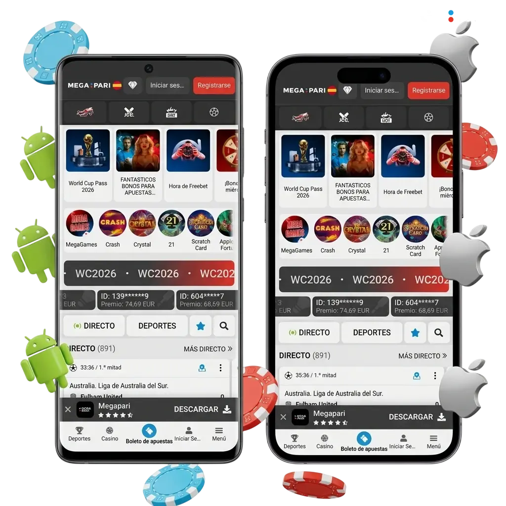 Descarga la App MegaPari para Android (APK) e iOS en España – Versión 2026
