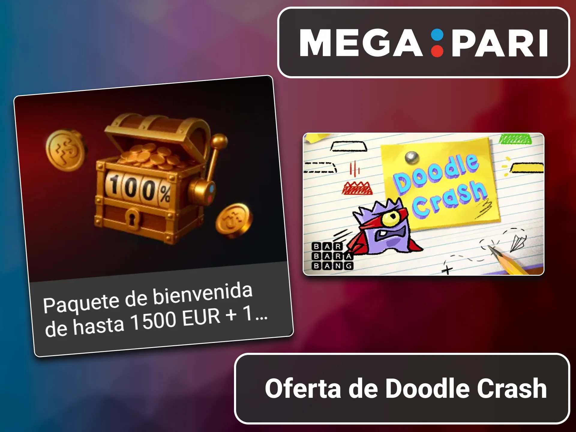 Promoción especial disponible para jugar a Doodle Crash en MegaPari.