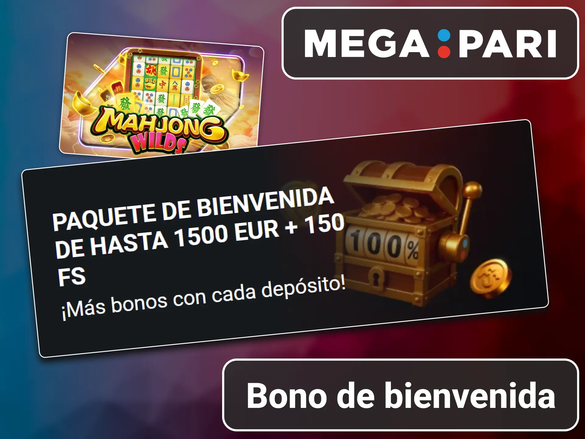 Bono de bienvenida para el juego Mahjong Wilds en MegaPari.