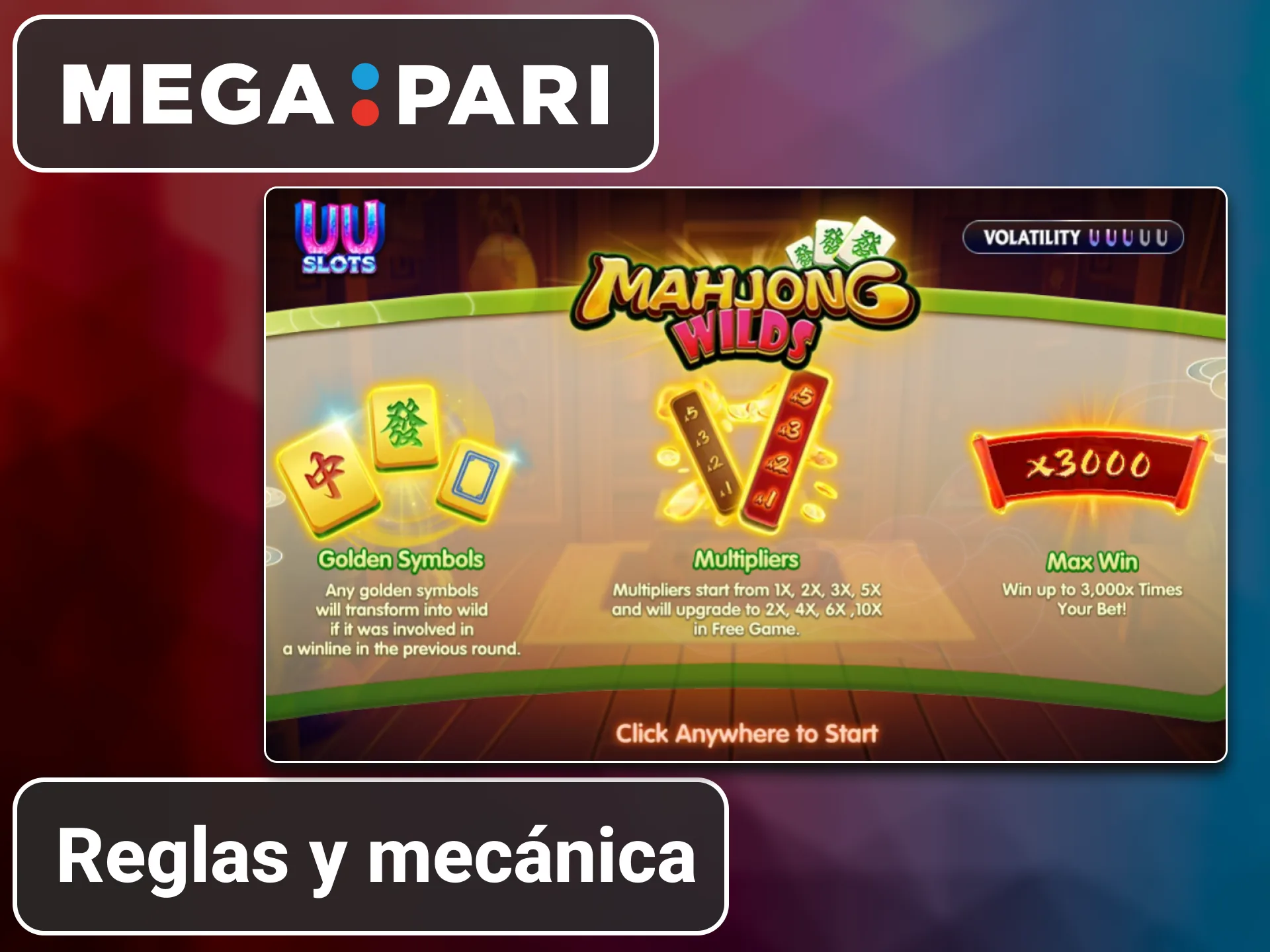 Explicación detallada de las reglas de Mahjong Wilds en MegaPari.