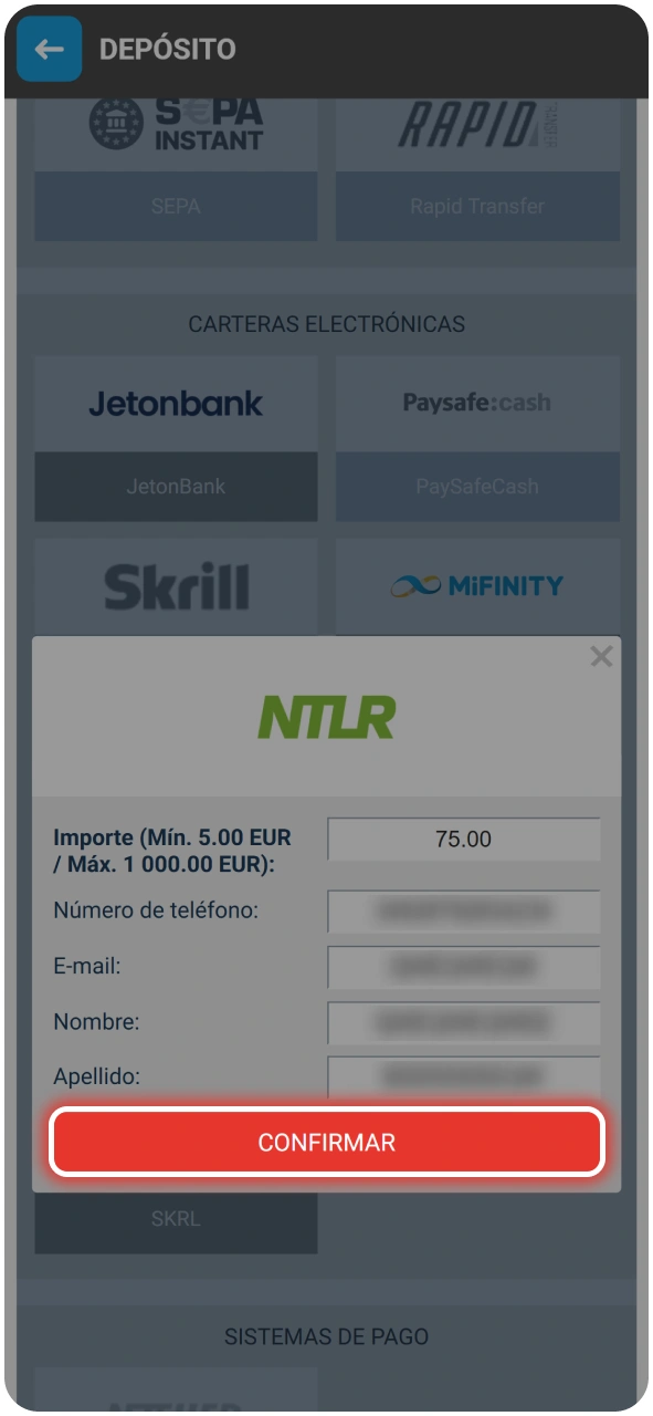 Instrucciones de depósito para la tragamonedas Monedas de Alkemor en MegaPari.